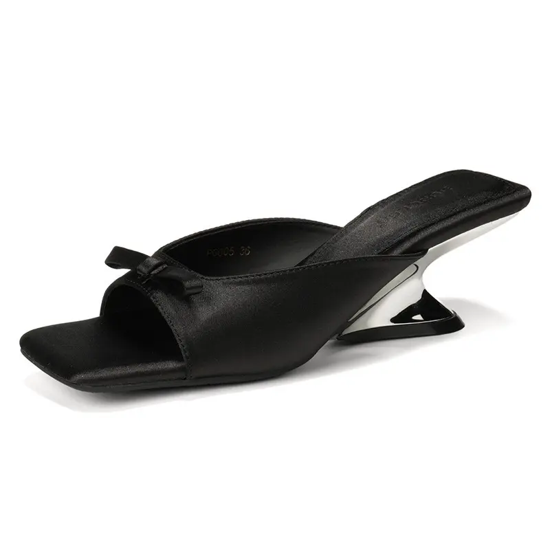 Giày Sandal Nữ Thời Trang Mùa Hè ĐẾ THUYỀN NƠ TẦNG H91